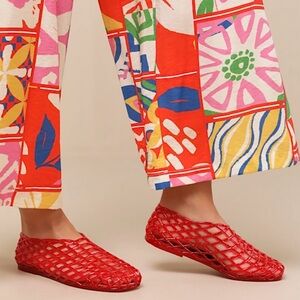 MIA darleene jelly flats - red sheer